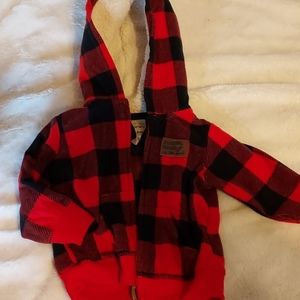 Flannel zip up jacket 6 month